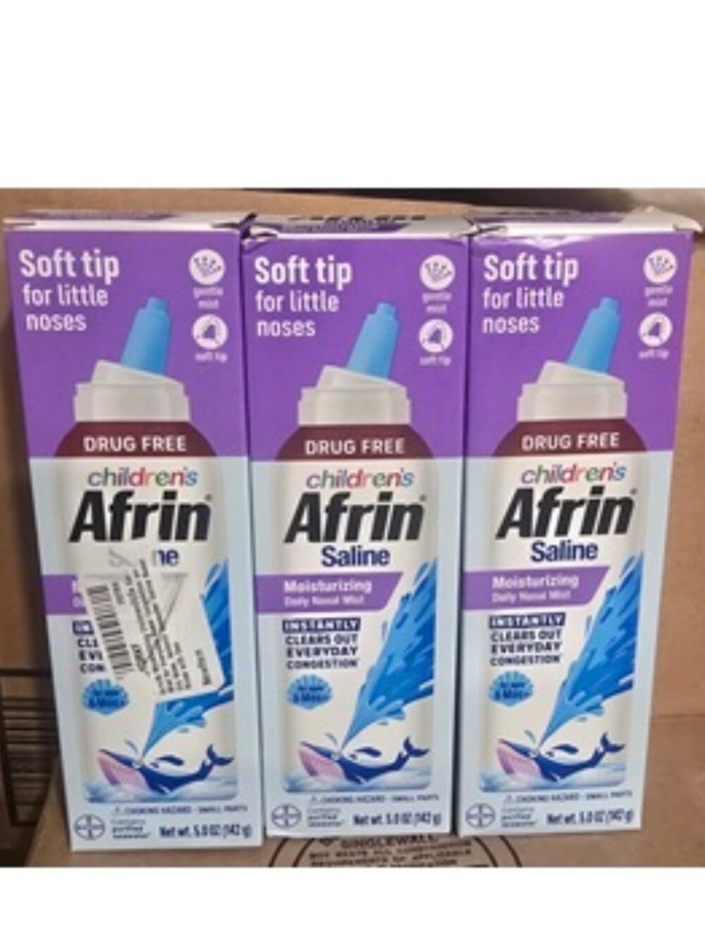 (3) Children's Afrin Saline - Moisturizing Daily Nasal Mist 5 oz
